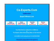 Tablet Screenshot of ca-experts.com